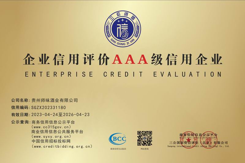 企業(yè)信用評價AAA 級信用企業(yè)